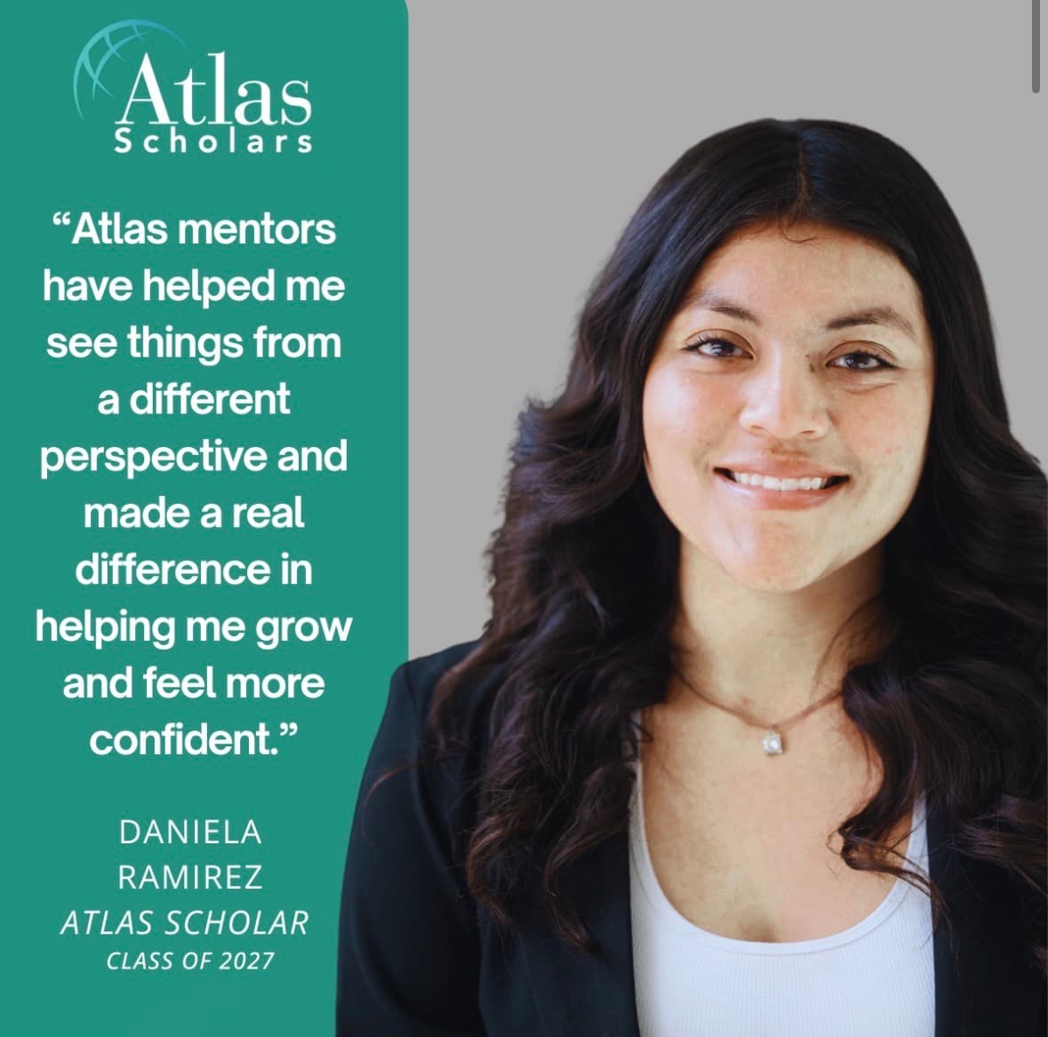 Scholar testimonial from Daniela Ramirez, Class of 2027