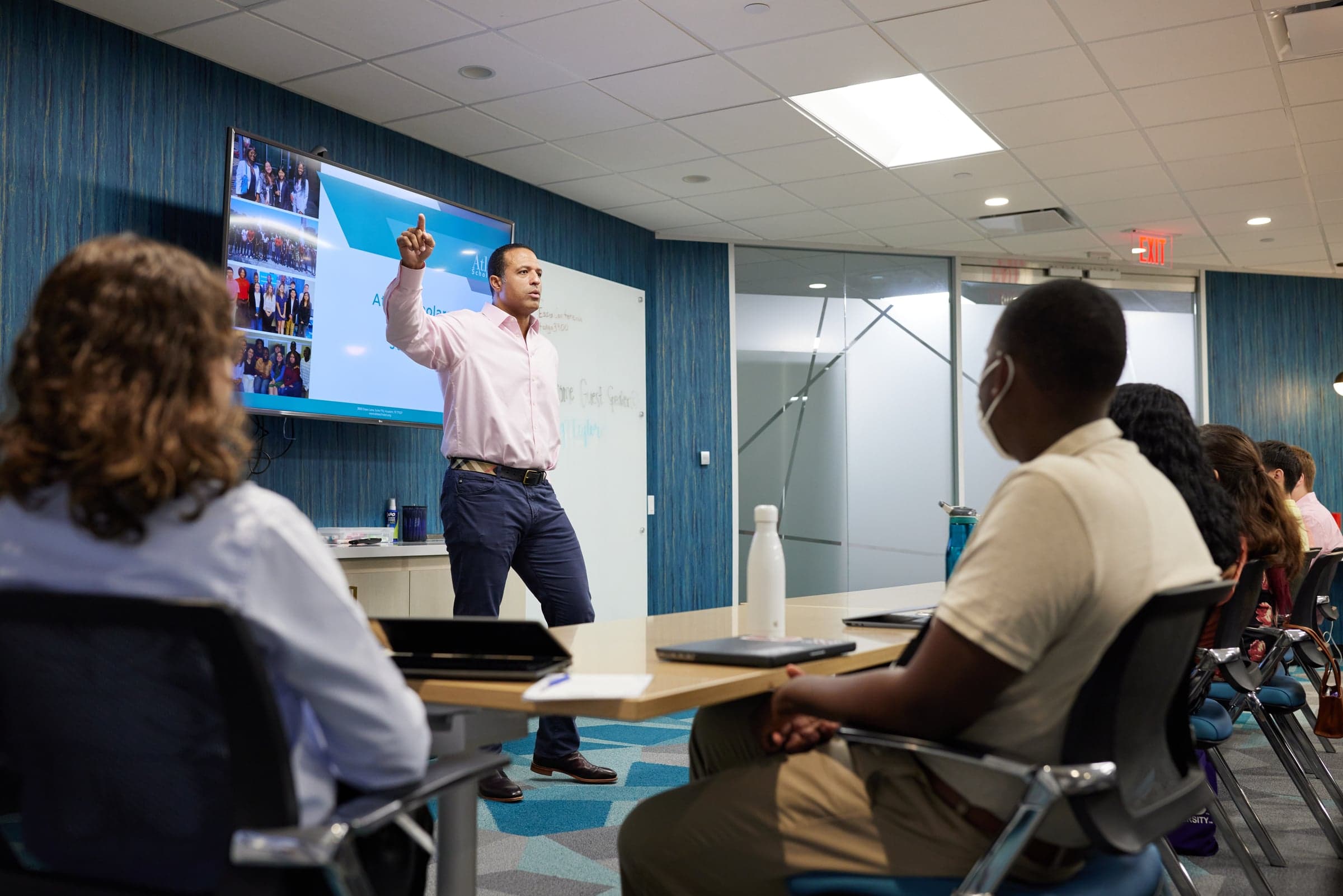 A speaker addressing a cohort of Atlas Scholars at the Summer Institute
